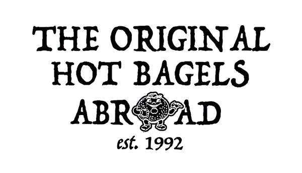 The original hot bagels Logo and illustration on a white background