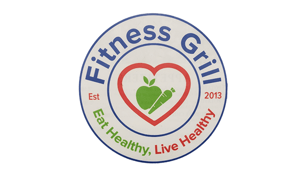 Fitness Grill Logo and illustration on a white background